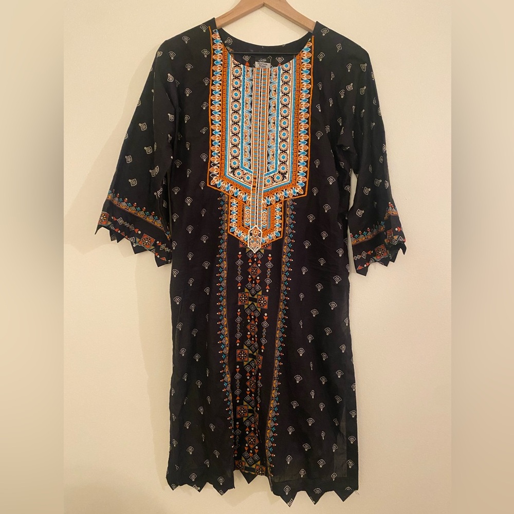 Embroidered Black Indian/Pakistani Dress